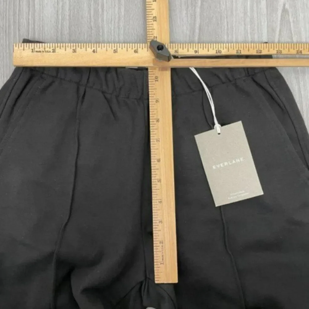 Everlane The Dream High Rise Pintuck Knit Pull On Work Office Pant Black S